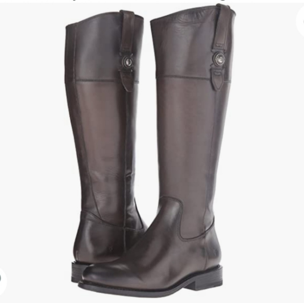 FRYE Women's Jayden Button Tall-K Riding Boot in Graphite